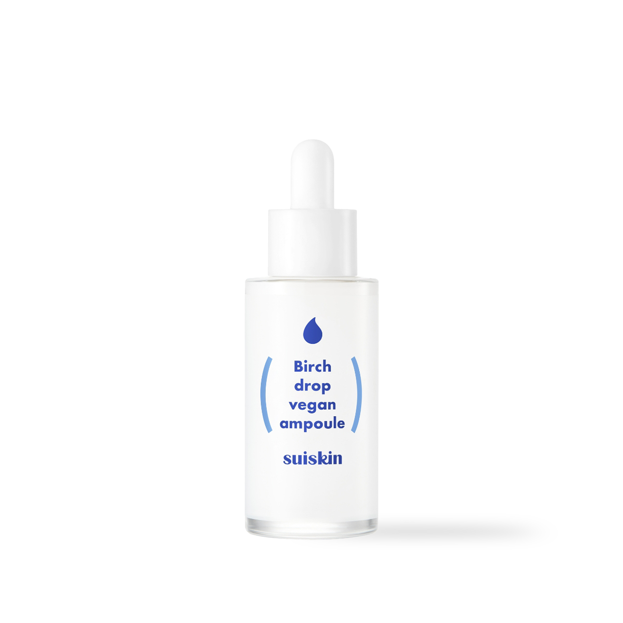 Suiskin Birch Drop Vegan Ampoule 35ml — minimalist dropper bottle on white background