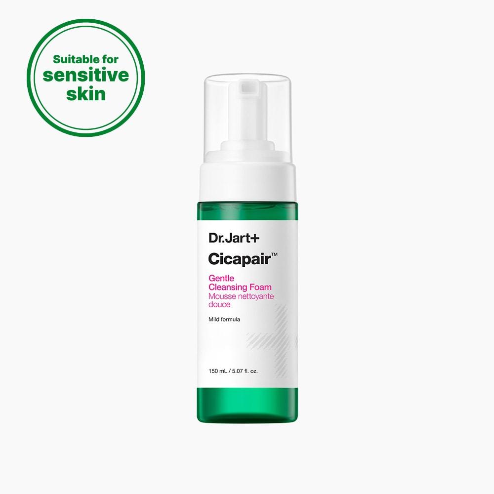 Dr.Jart+ Cicapair Gentle Foam Cleanser 150ml — green pump bottle on white surface