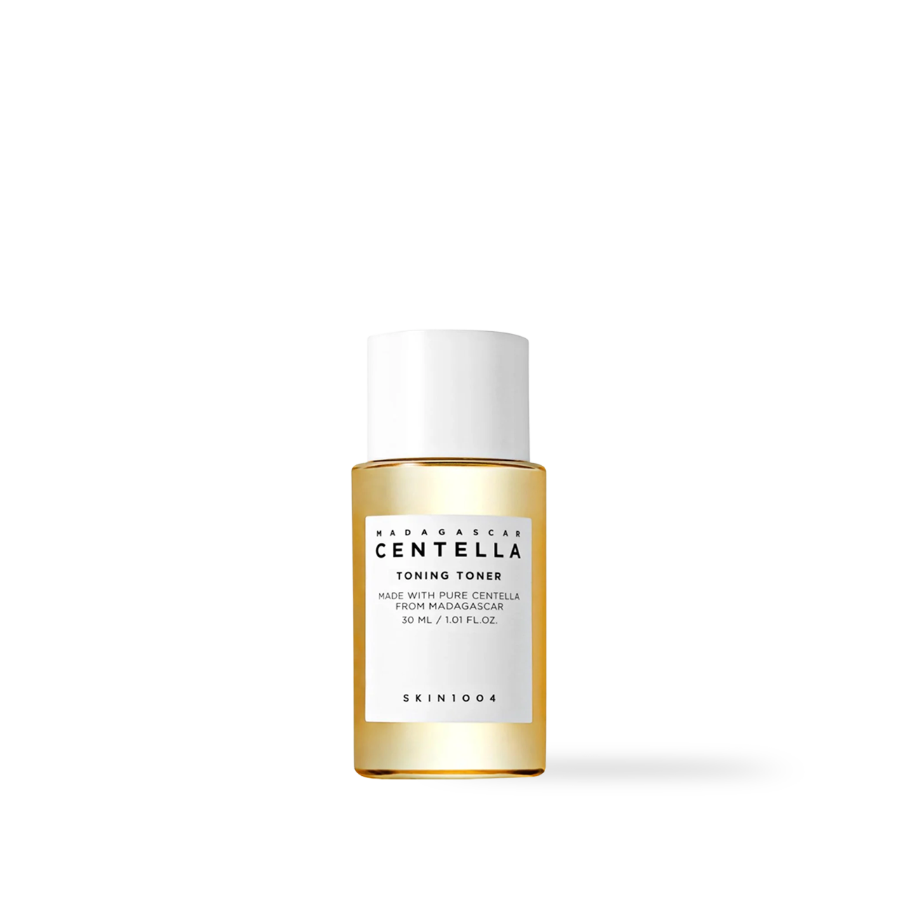 SKIN1004 Madagascar Centella Toning Toner — product in use with cotton pad application shown