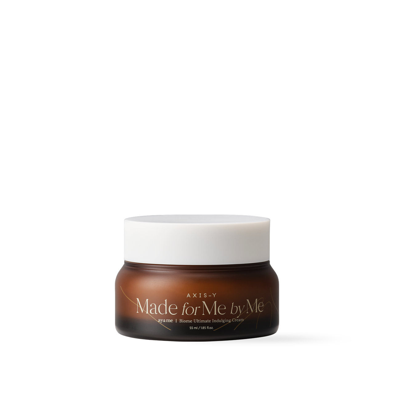 AXIS-Y Biome Indulging Cream 55ml — jar with lid open showing satin cream texture