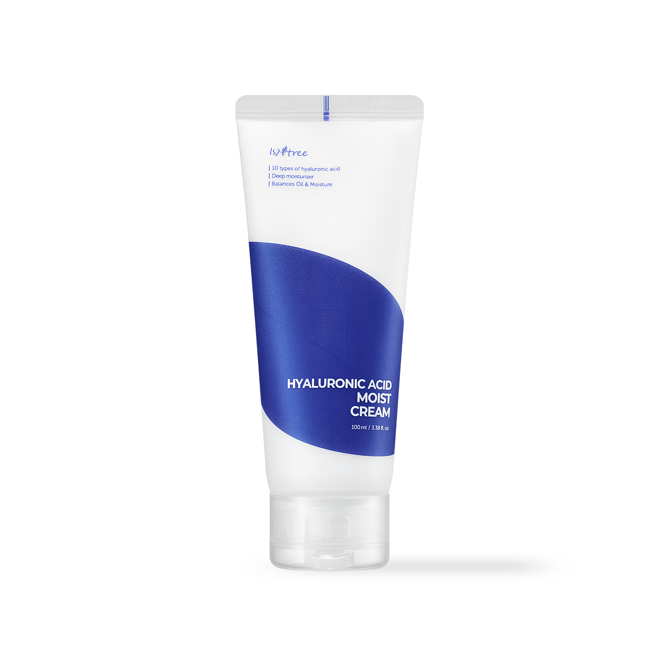 Isntree Hyaluronic Acid Moist Cream 100ml — white jar with blue-accent label, front view