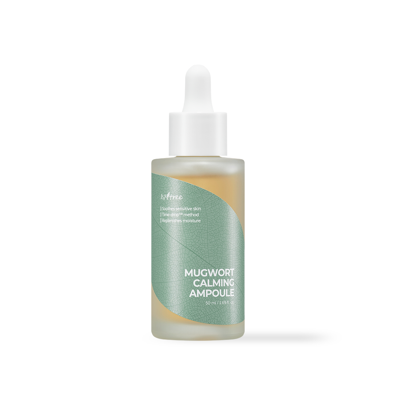 Isntree Mugwort Calming Ampoule 50ml — dropper bottle with green label