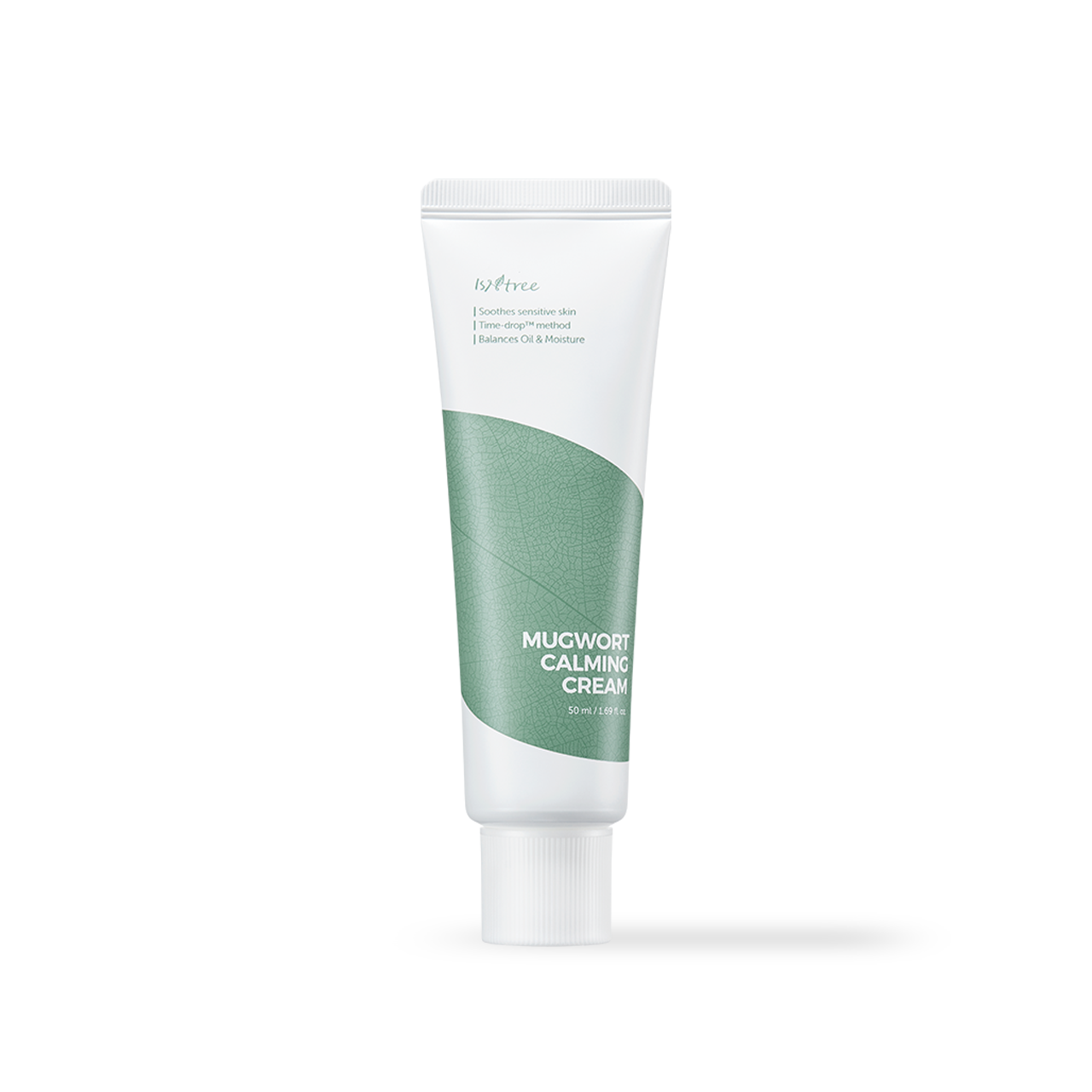 Isntree Mugwort Calming Cream 50ml — jar with mint-green label on white surface
