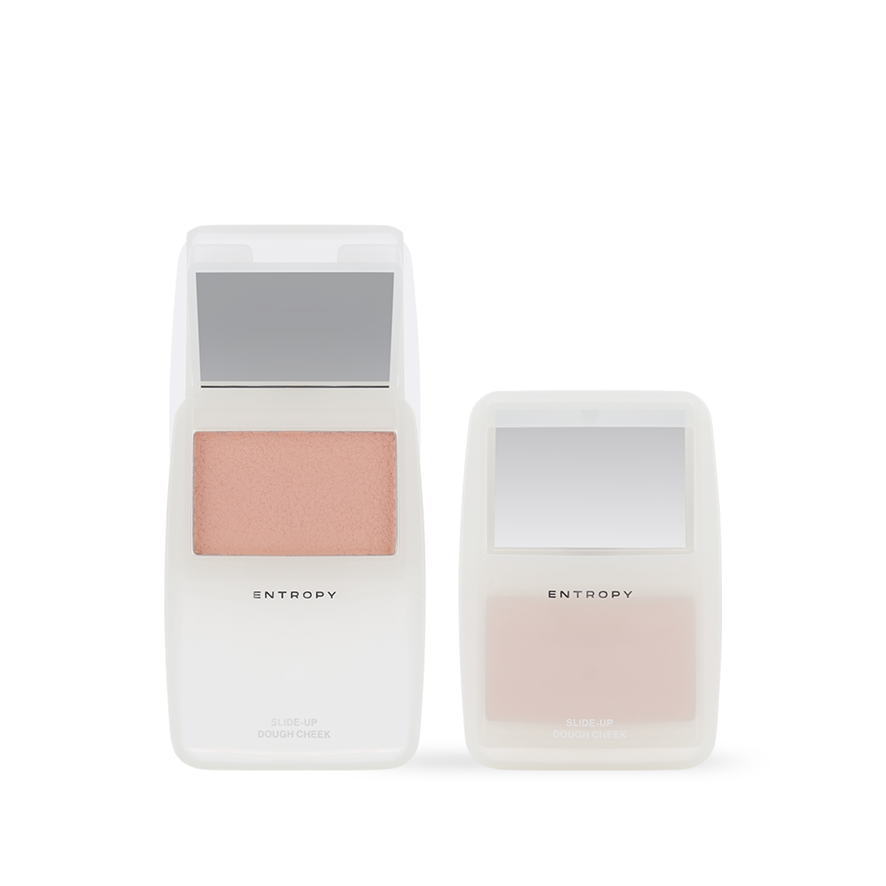 ENTROPY Slide Up Dough Cheek 4g — Mauve Dial shade compact, mirror interior visible