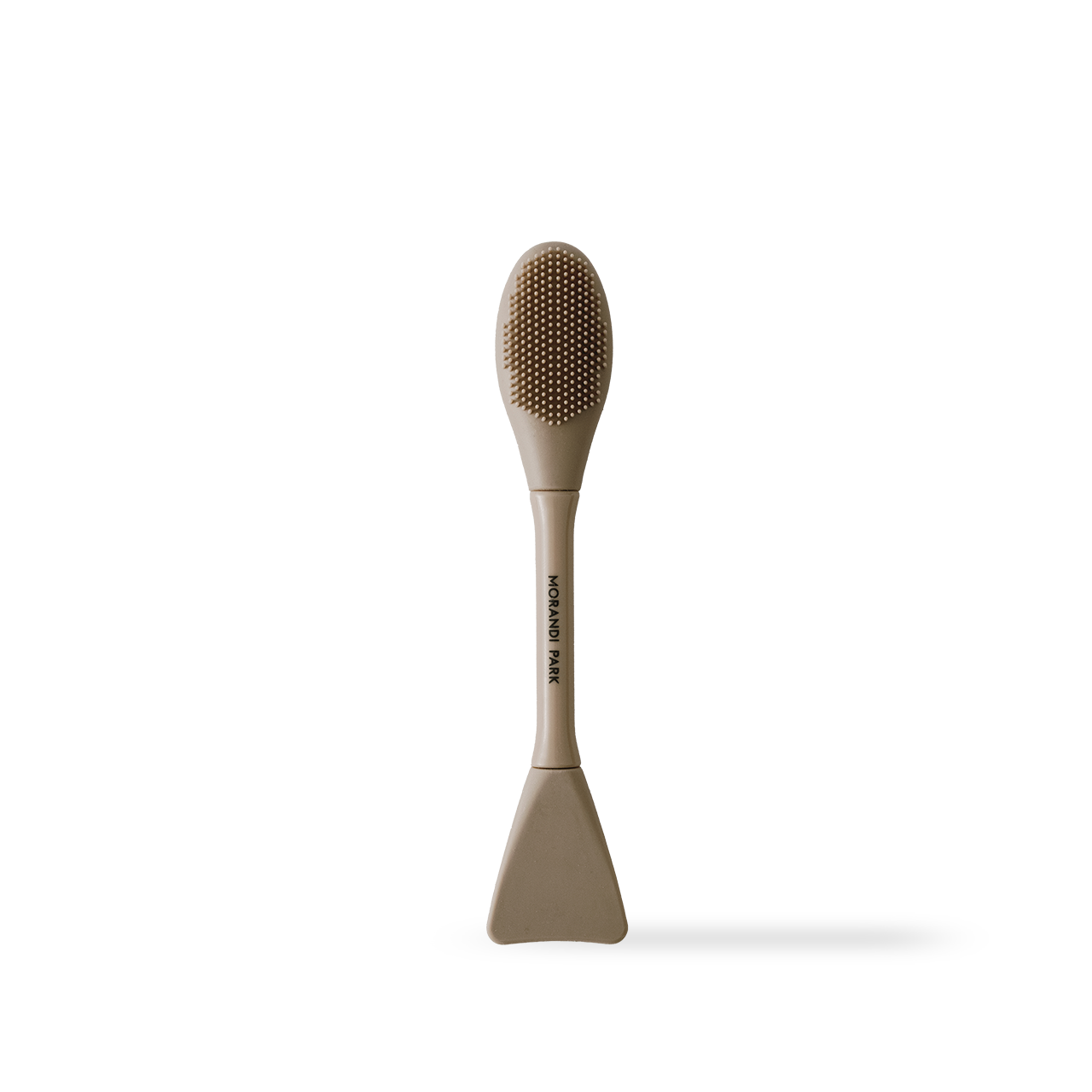 Morandi Park Facial Brush — soft dual silicone bristles shown on white background