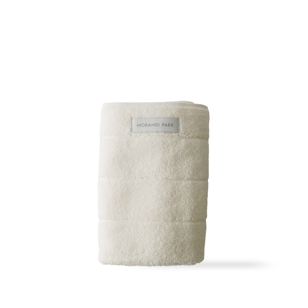 Morandi Park Facial Towel 450x900mm — folded white cotton towel on clean surface