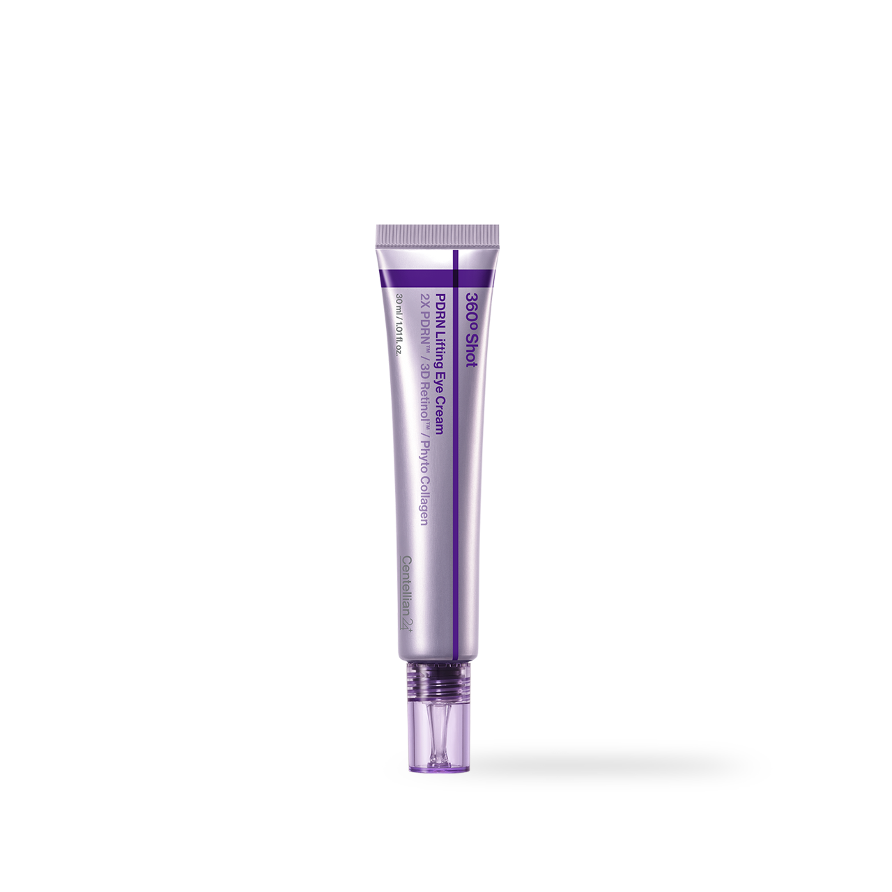Centellian24 360 Shot PDRN Lifting Eye Cream 30ml — jar with lid beside box packaging on white background