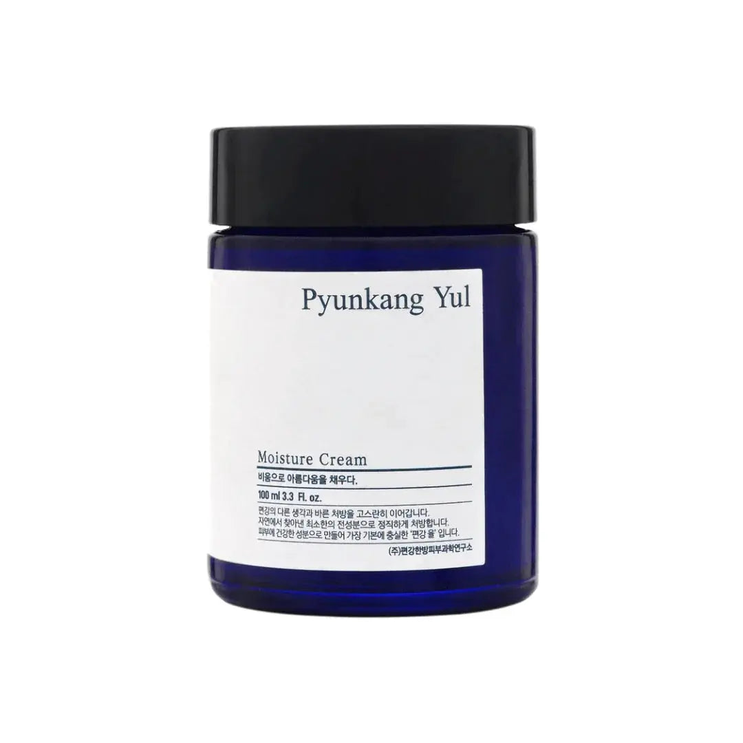 Pyunkang Yul Moisture Cream 100ml jar with blue packaging and minimalist label.