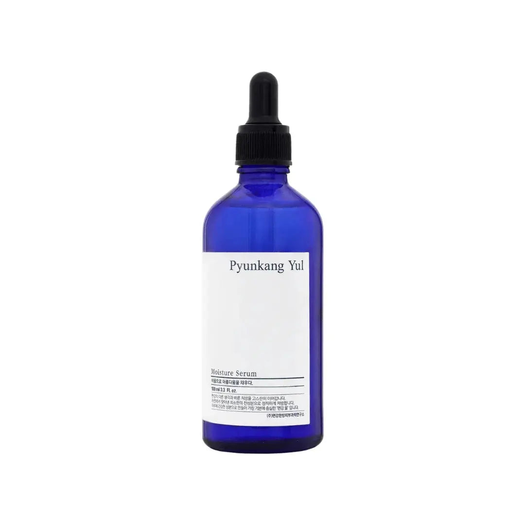 Pyunkang Yul Moisture Serum for sensitive skin in a 100ml blue dropper bottle