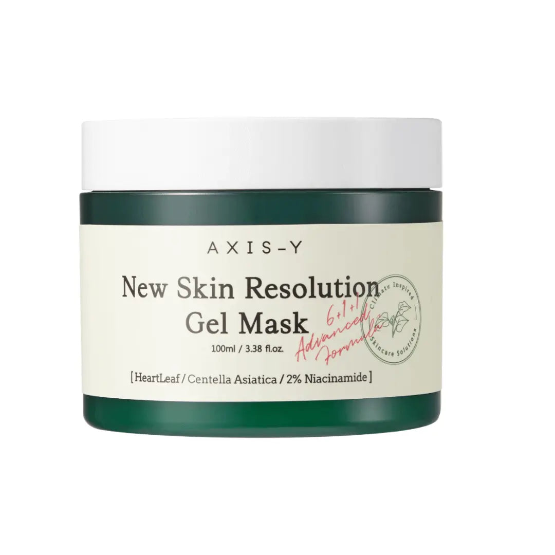 AXIS-Y New Skin Resolution Gel Mask 100ml — front of white squeeze tube on light background