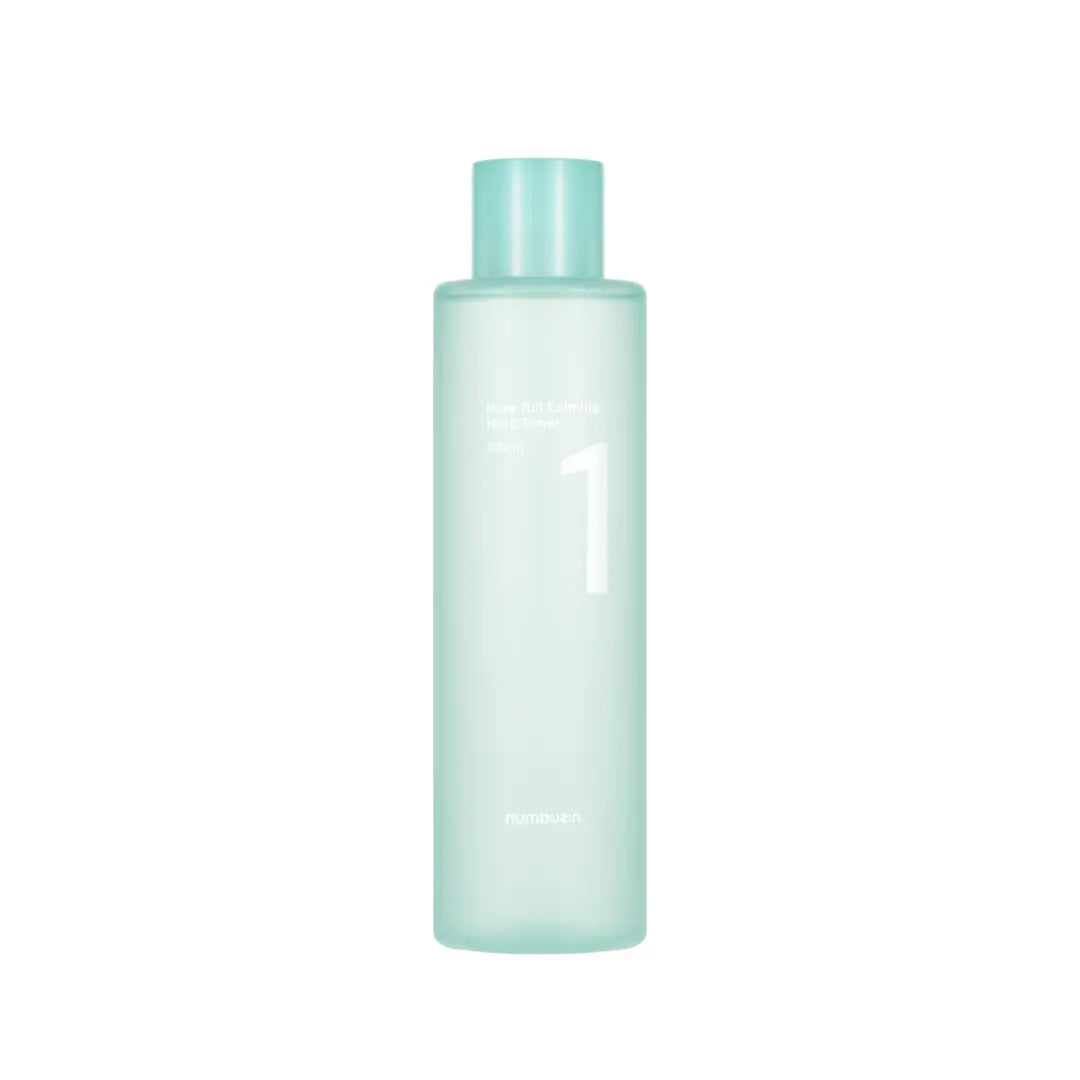 Numbuzin No.1 Pure-Full Calming Herb Toner 300ml — tall bottle with green herb label on white background