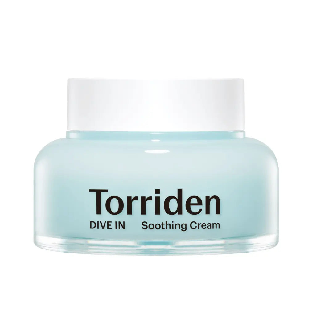 Torriden DIVE-IN Low Molecular Hyaluronic Acid Soothing Cream 100ml — jar with lid on clean white surface