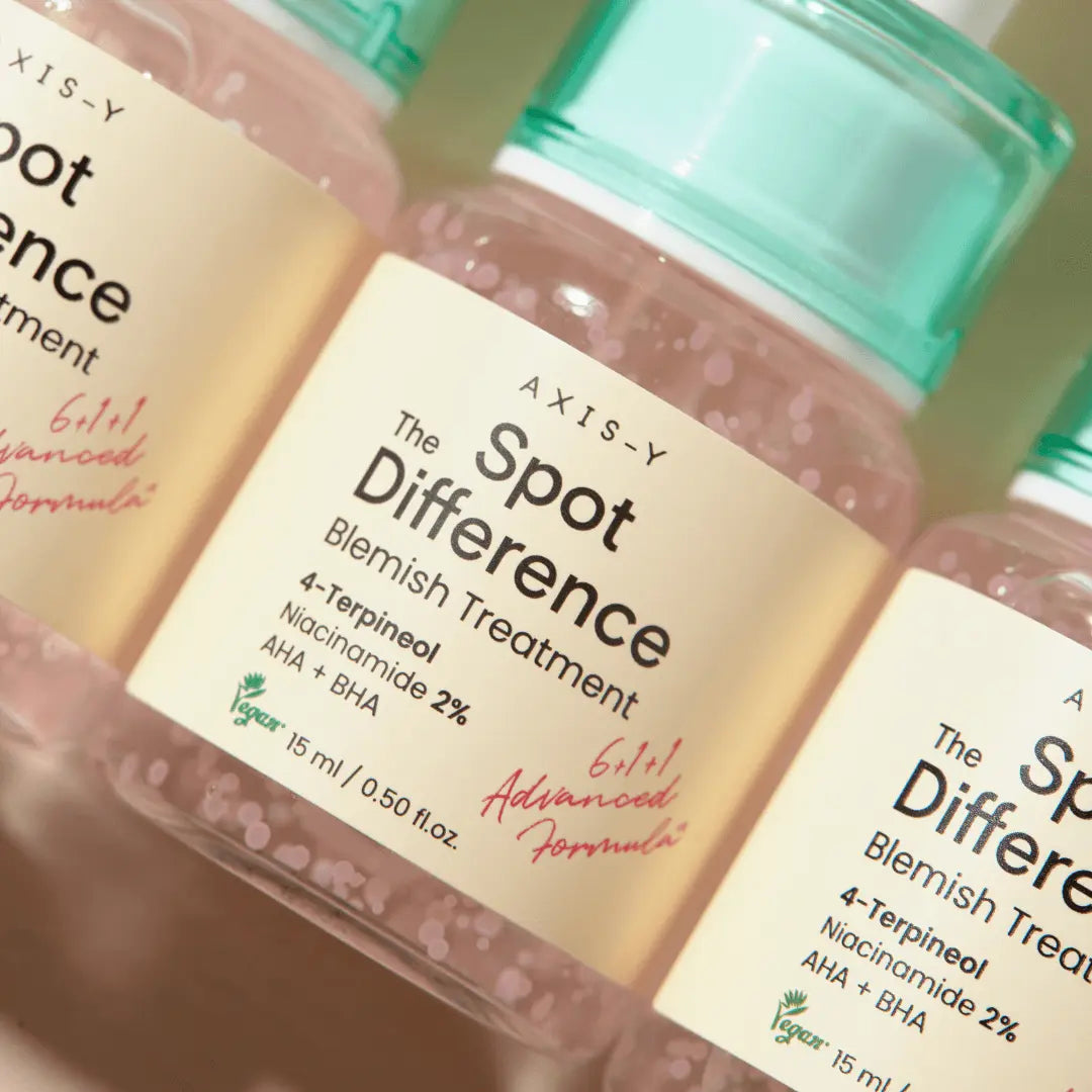 AXIS-Y Spot the Difference Blemish Treatment 15ml — side angle showing dropper cap detail