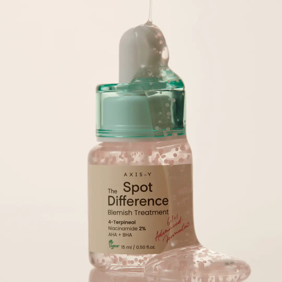 AXIS-Y Spot the Difference Blemish Treatment 15ml — product open with dropper tip visible