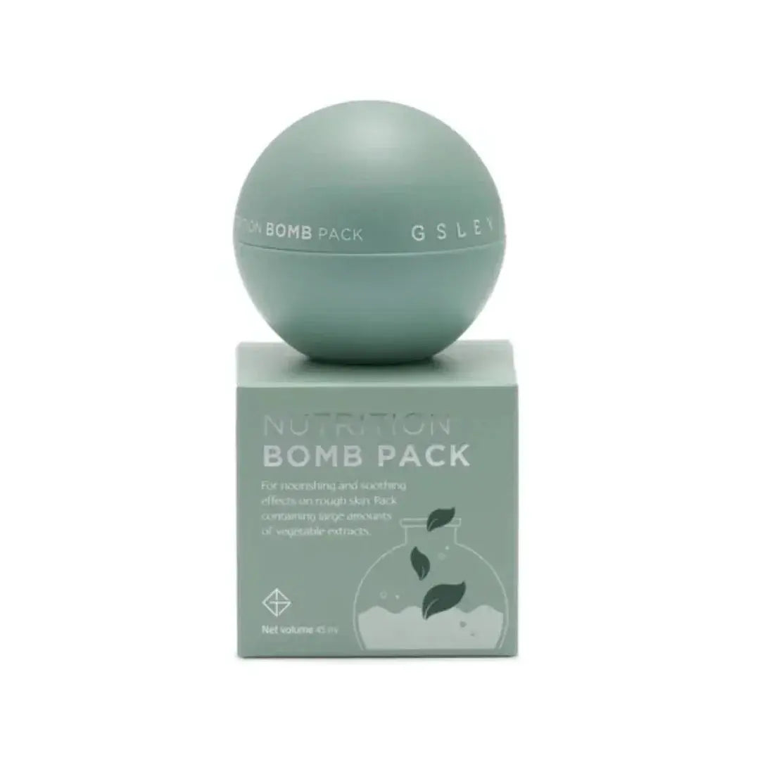 GSLEY Nutrition Bomb Pack product image showcasing a soothing skincare mask for nourishment and hydration.