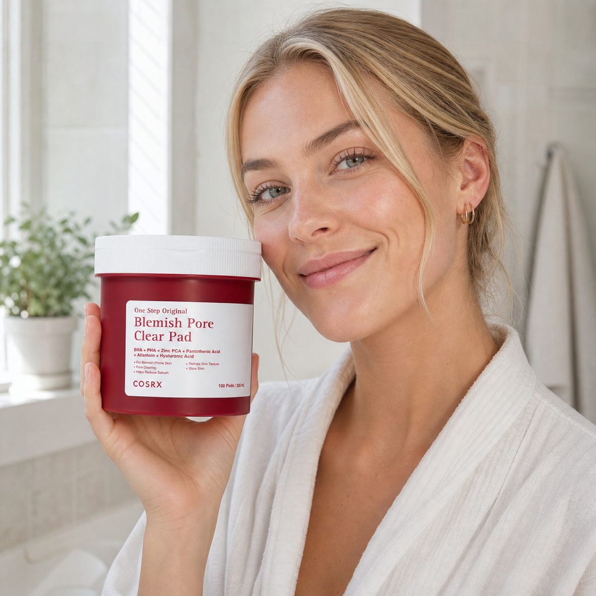 [Cosrx] One Step Original Blemish Pore Clear Pad 100ea - Nordic person lifestyle PDP image
