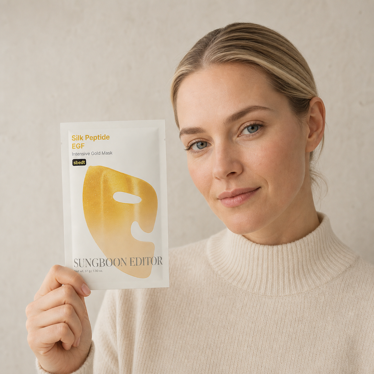 [SUNGBOON EDITOR]Silk Peptide EGF Intensive Gold Mask 37g*4ea - Nordic person lifestyle PDP image
