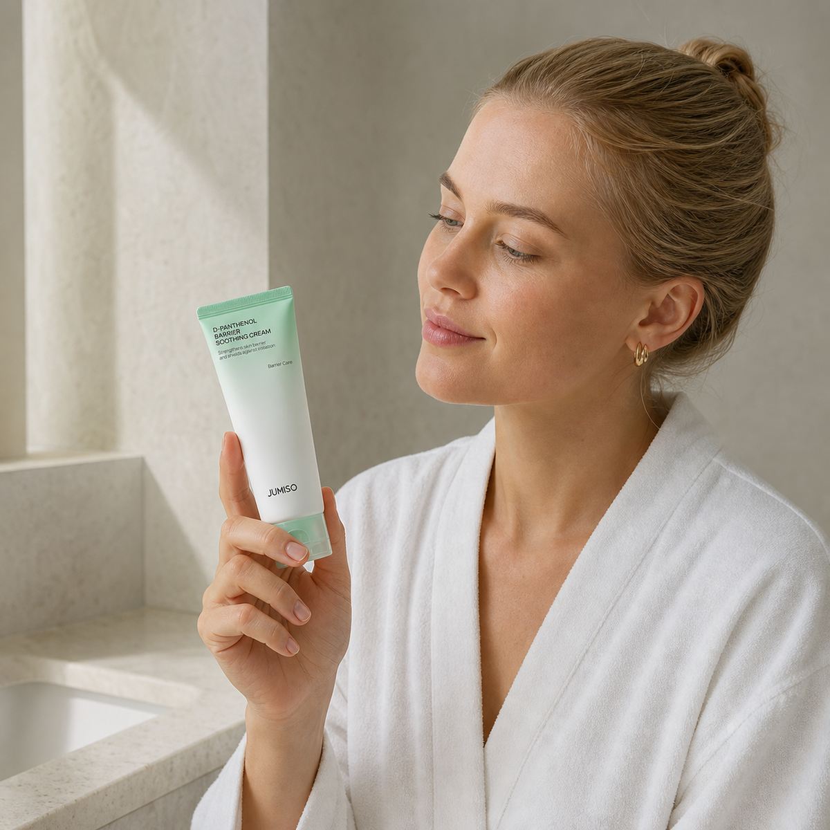 [Jumiso] D-Panthenol Barrier Soothing Cream 80ml - Nordic person lifestyle PDP image