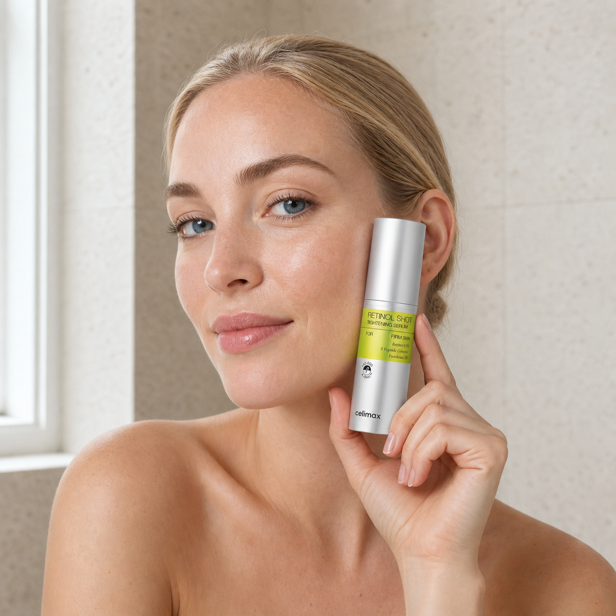 [celimax] The Vita-A Retinol Shot Tightening Serum 30ml_MX - Nordic person lifestyle PDP image