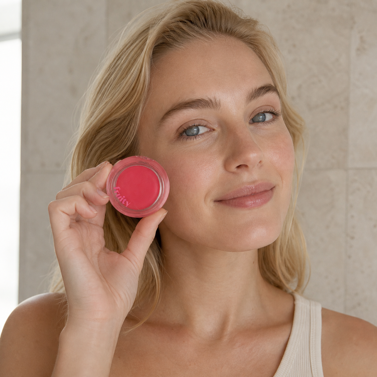[Etudehouse]Fruity Lip & Cheek Blur Balm 2.3g - Plump Raspberry - Nordic person lifestyle PDP image