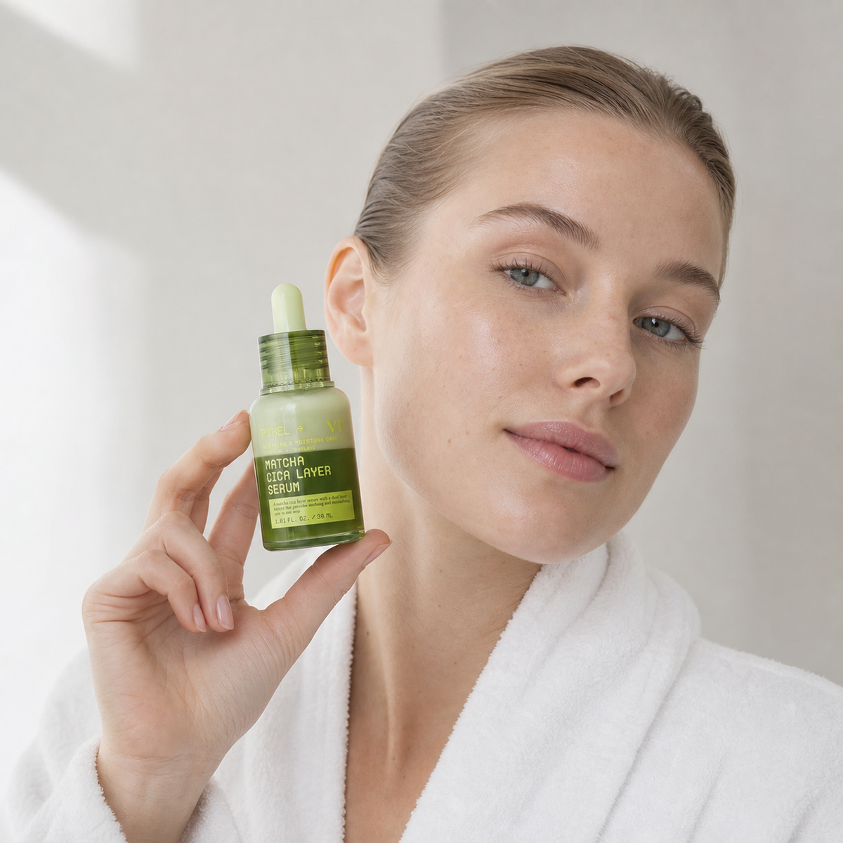 [VT Cosmetics] Matcha CIca Layer Serum 30ml - Nordic person lifestyle PDP image