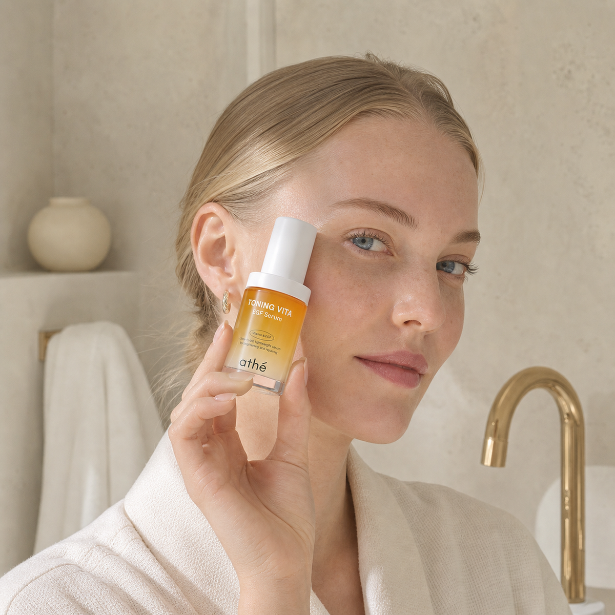 [athe] VitalC-Some™ Toning Vita EGF Serum 30ml - Nordic person lifestyle PDP image