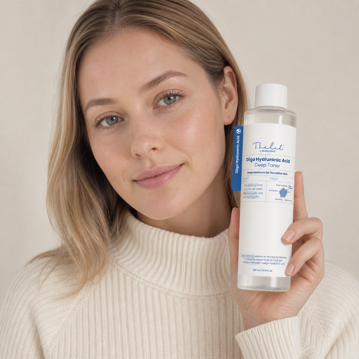 [THE LAB by BLANC DOUX] Oligo Hyaluronic Acid Deep Toner 200ml - Nordic person lifestyle PDP image