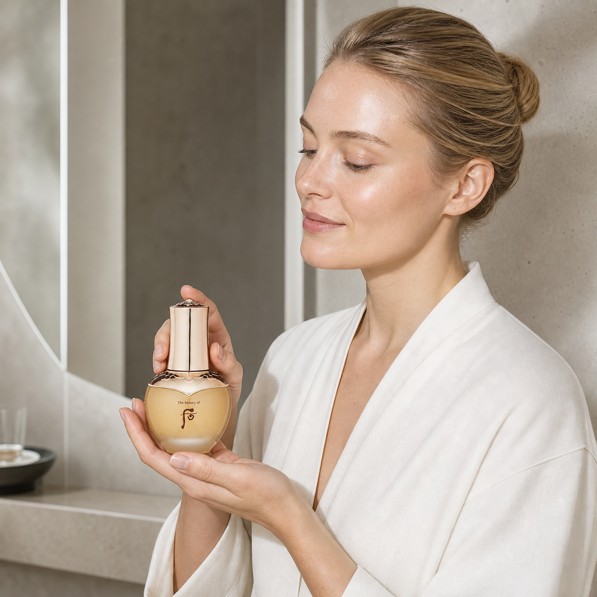 [TheHistoryOfWhoo] Cheongidan HwaHyun Gold Ampoule 40ml - Nordic person lifestyle PDP image