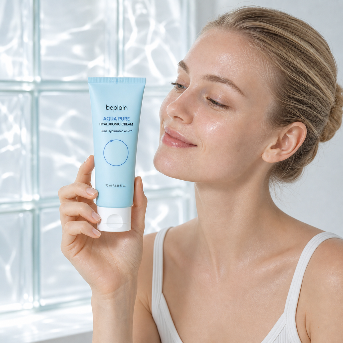 [Beplain] Aqua Pure Hyaluronic Cream 70ml - Nordic person lifestyle PDP image