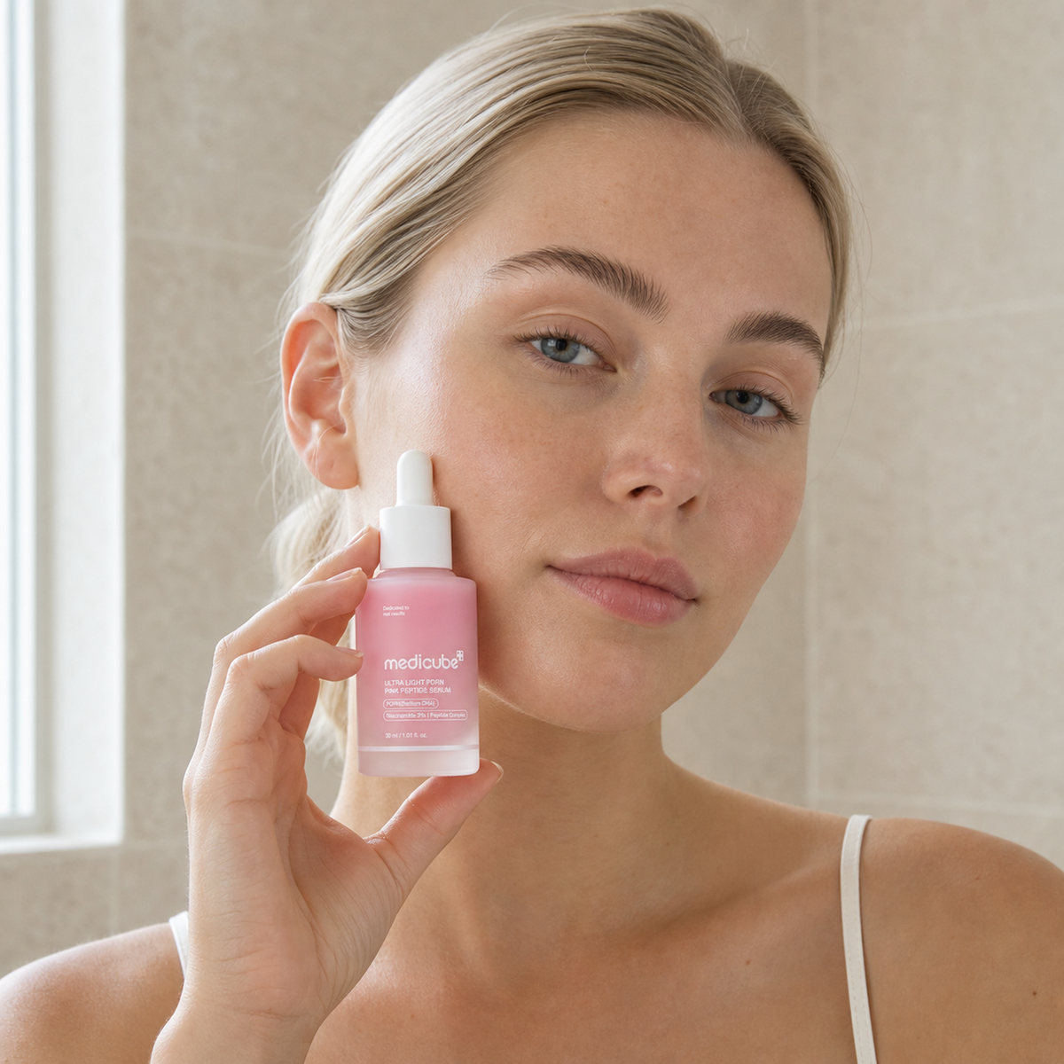[Medicube] PDRN Pink Peptide Serum Ultra Light 30ml - Nordic person lifestyle PDP image