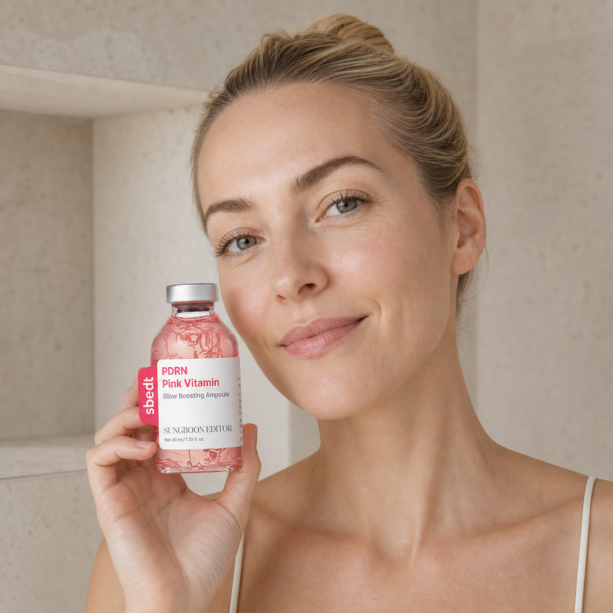[SUNGBOON EDITOR] PDRN Pink Vitamin Glow Boosting Ampoule 40ml - Nordic person lifestyle PDP image