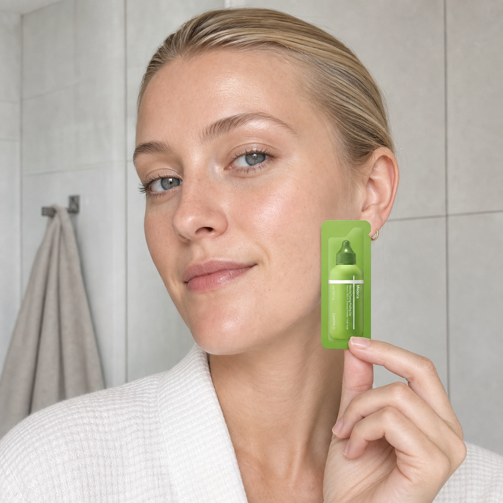[Centellian24] Madeca Matcha Toning Peeling Gel 1ml - Nordic person lifestyle PDP image