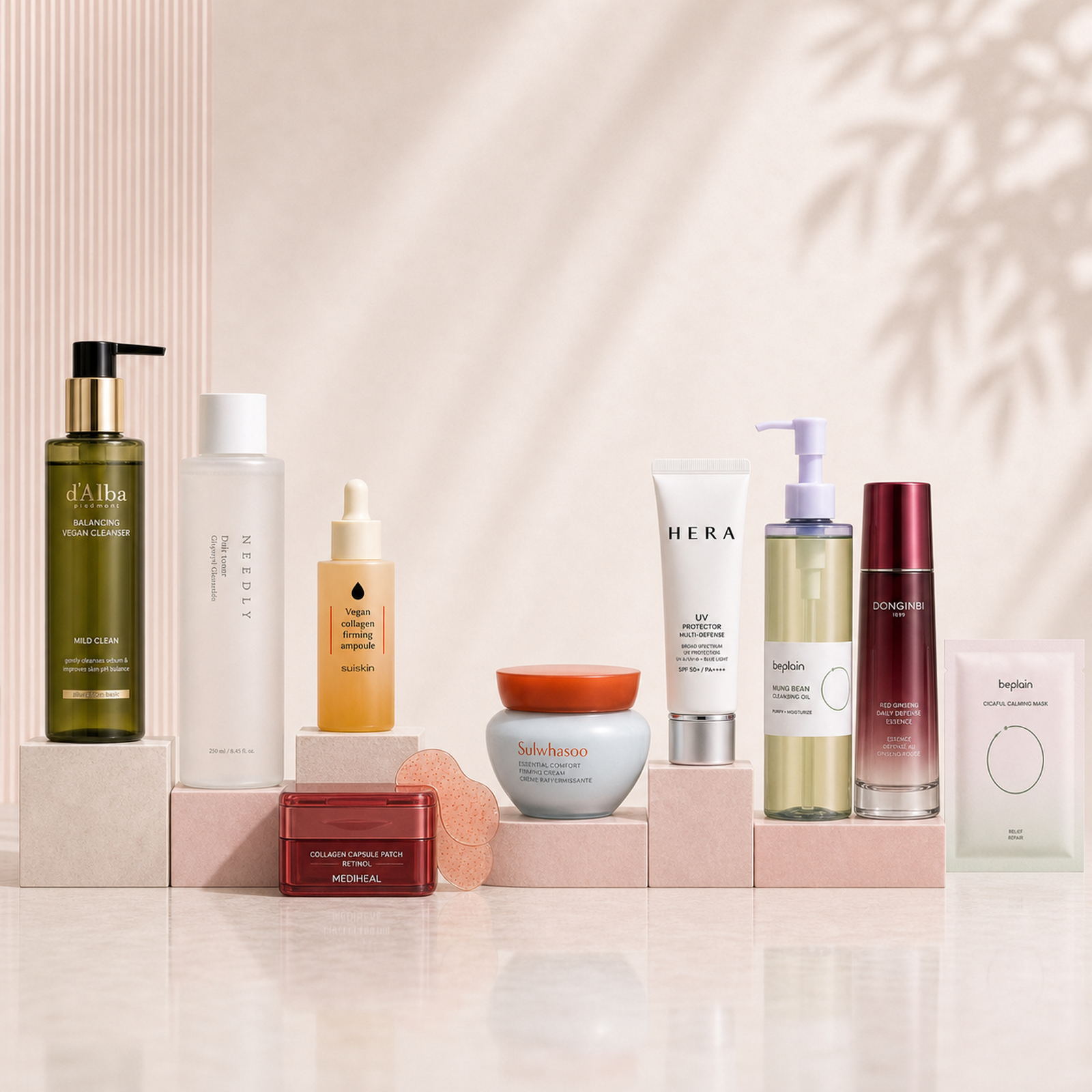 Age Defense Pro routine products arranged in skincare order