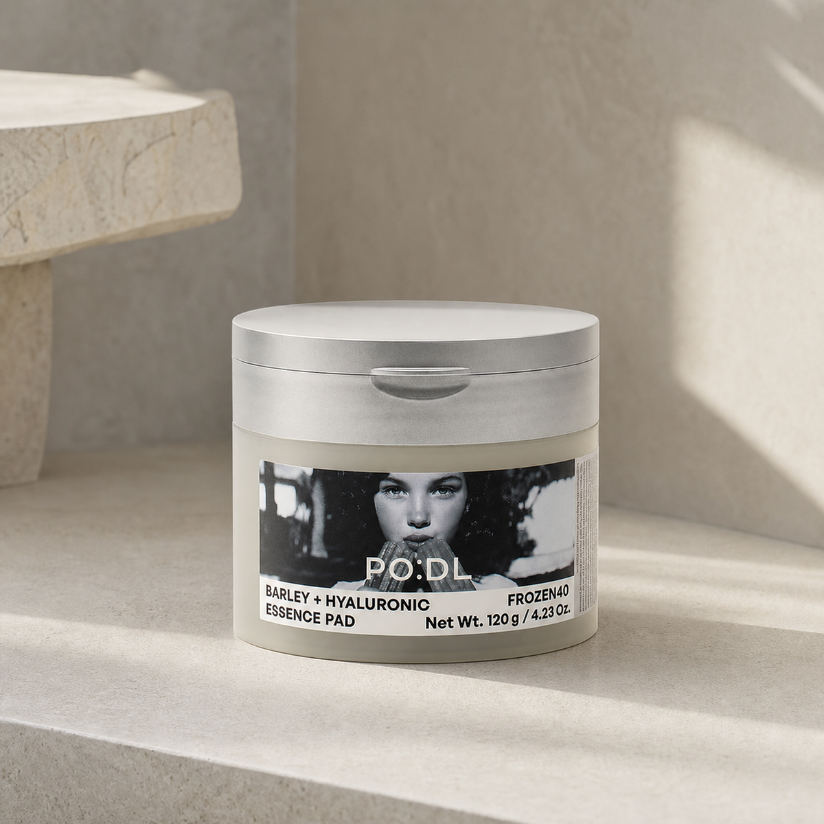 [PO:DL] Barley Hyaluronic Frozen40 Essence Pads (70ea) - Bathroom spa shelf PDP image