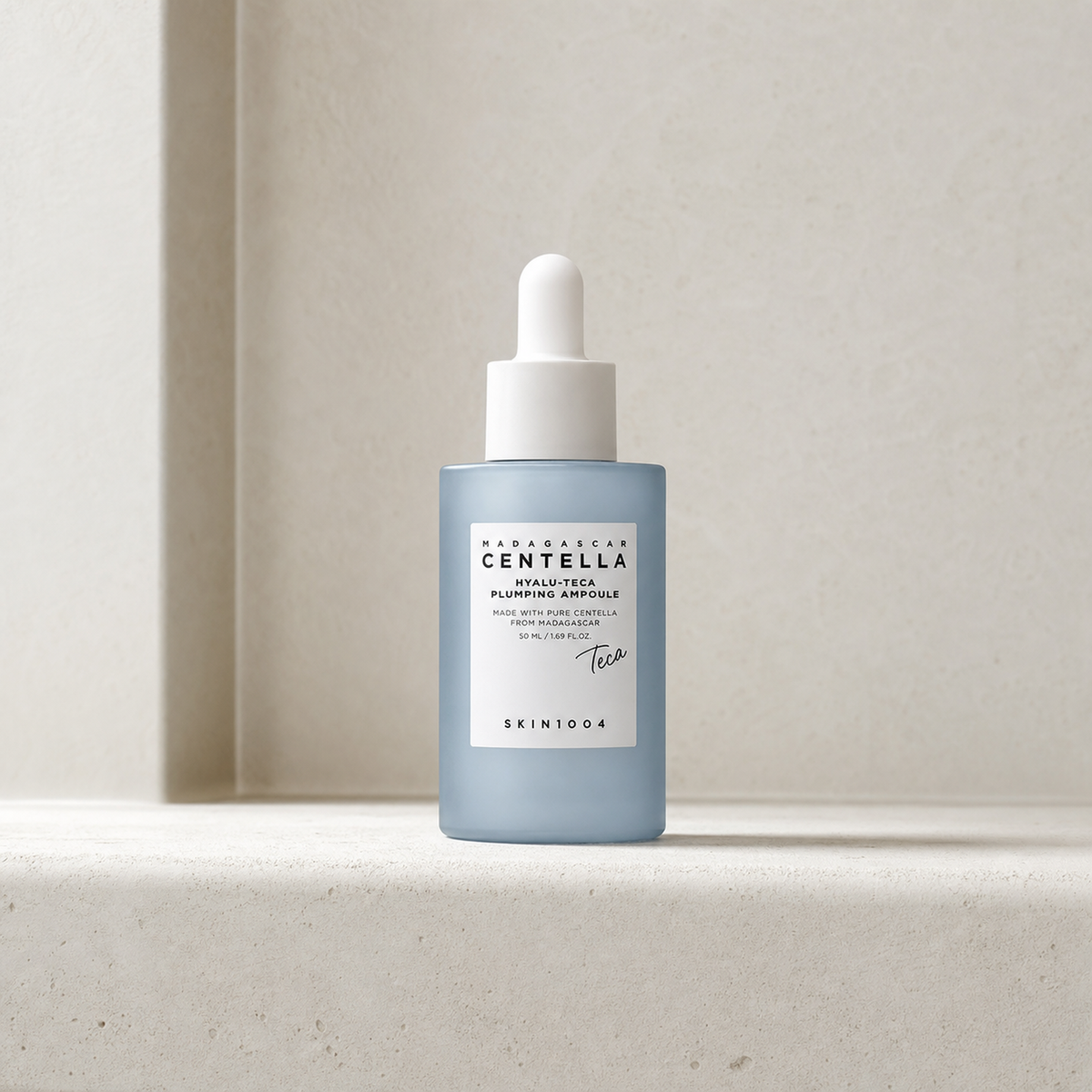[SKIN1004] Madagascar Centella Hyalu-Teca Plumping Ampoule 50ml - Bathroom spa shelf PDP image
