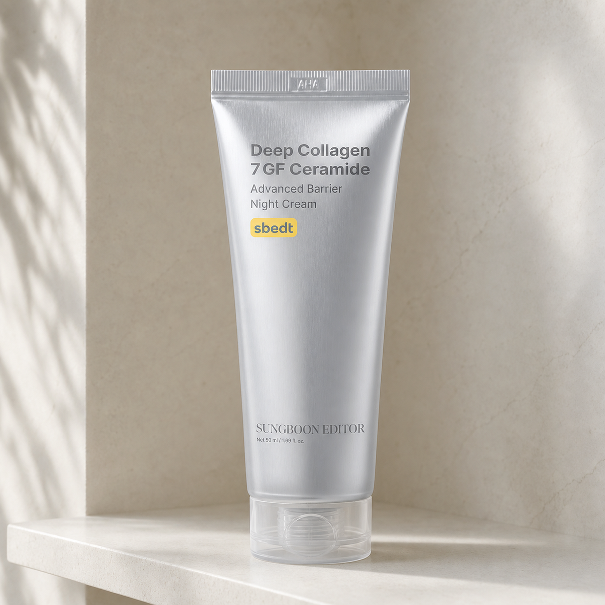 [SUNGBOON EDITOR] Deep Collagen 7GF Korean Night Cream 50ml - Bathroom spa shelf PDP image