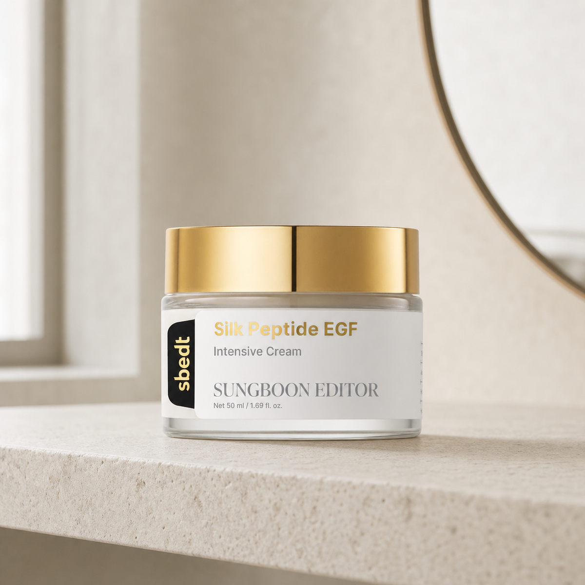 [SUNGBOON EDITOR] Silk Peptide EGF Intensive Cream 50ml - Bathroom spa shelf PDP image