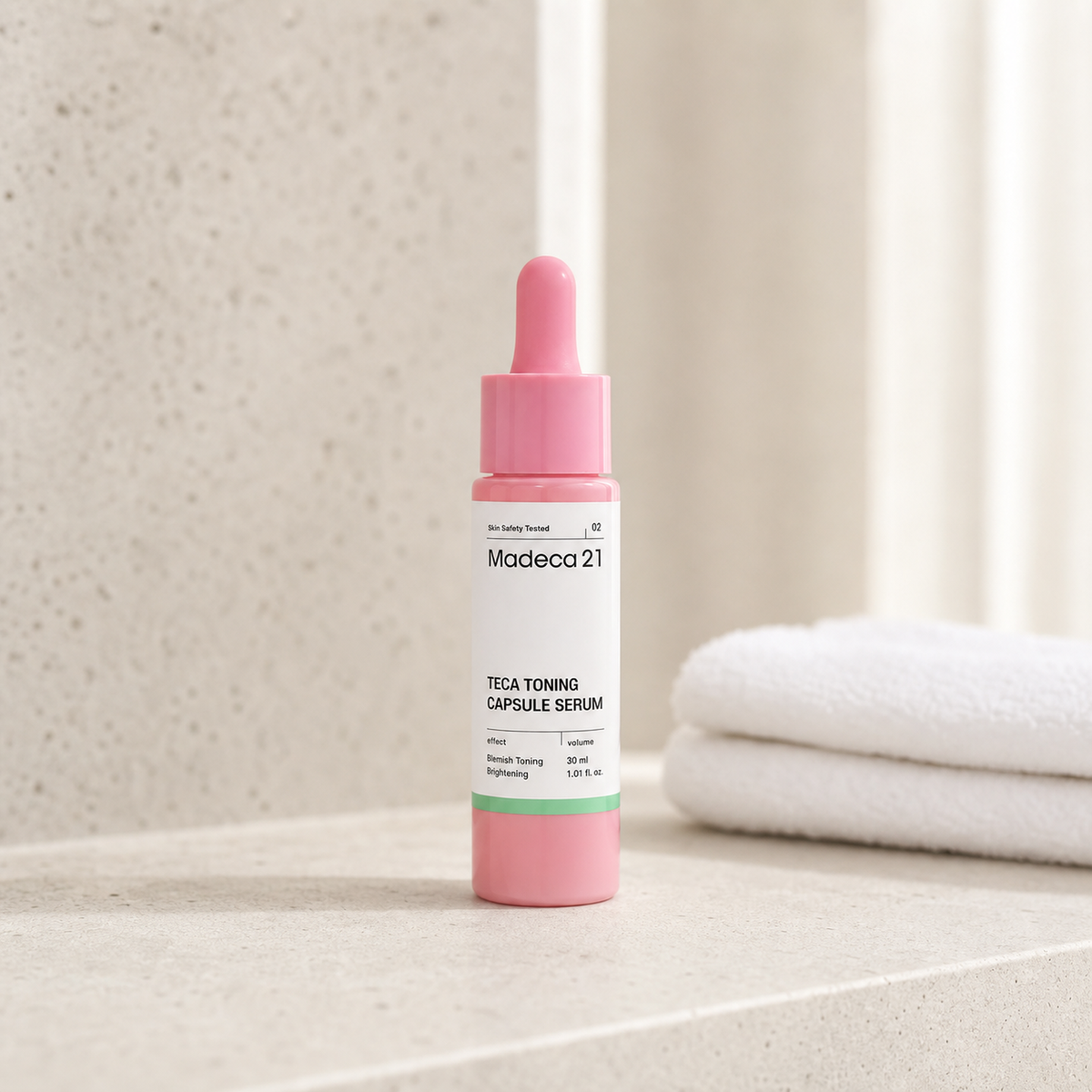 [Madeca21] Teca Toning Capsule Serum 30ml - Bathroom spa shelf PDP image