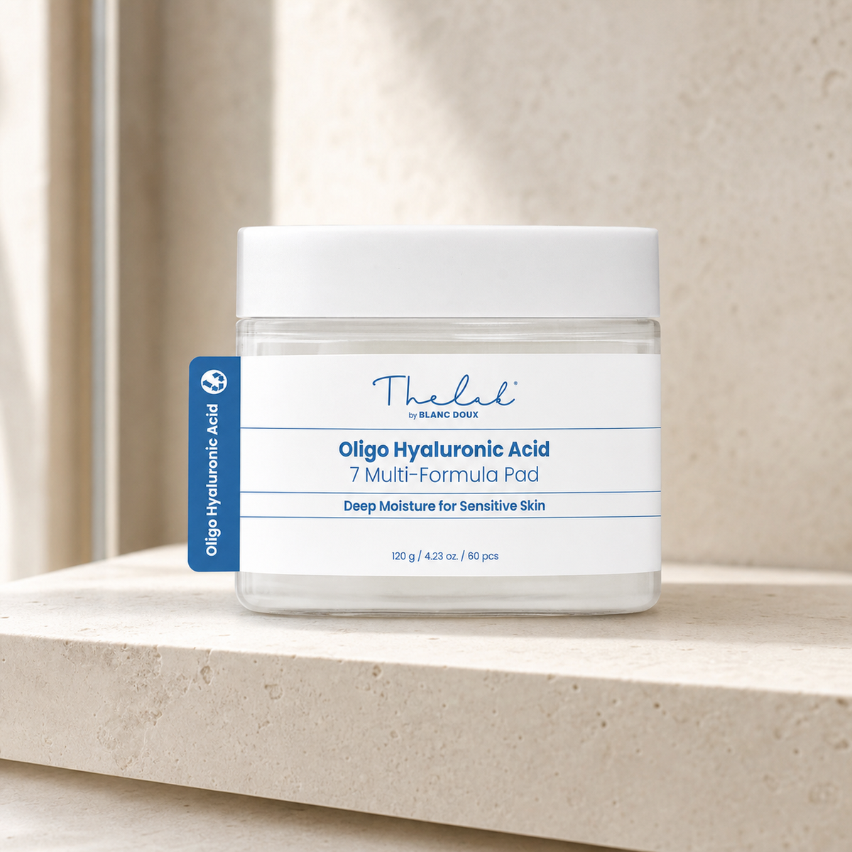[THE LAB by BLANC DOUX] Oligo Hyaluronic Acid 7 Multi-formula Pad 120g - Bathroom spa shelf PDP image