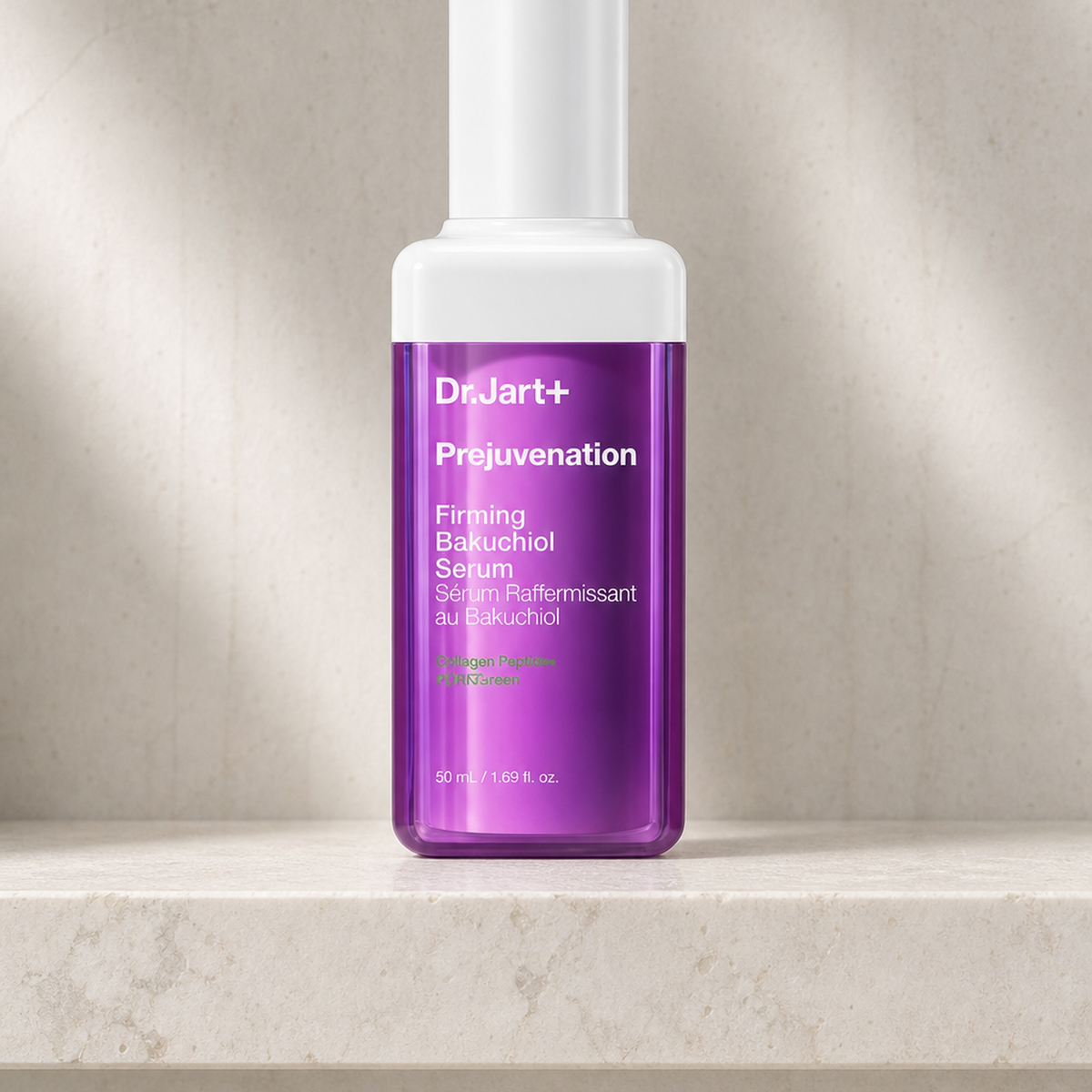 [Dr.Jart+] Prejuvenation Firming Bakuchiol Serum 50ml - Bathroom spa shelf PDP image