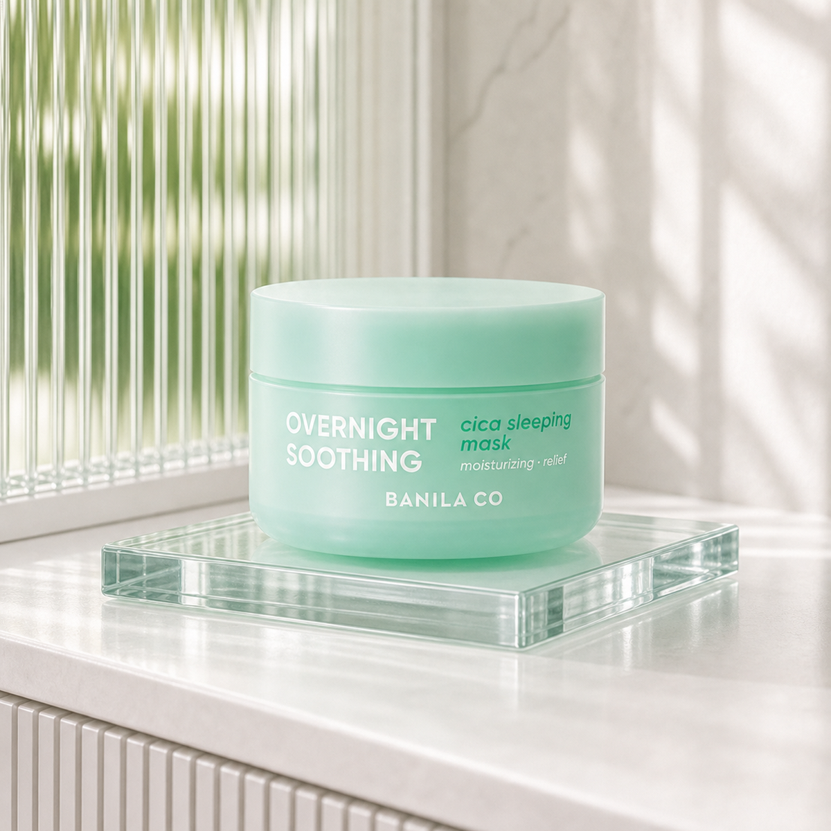 [Banilaco] Overnight Soothing Cica Sleeping Mask 100ml - Bathroom spa shelf PDP image