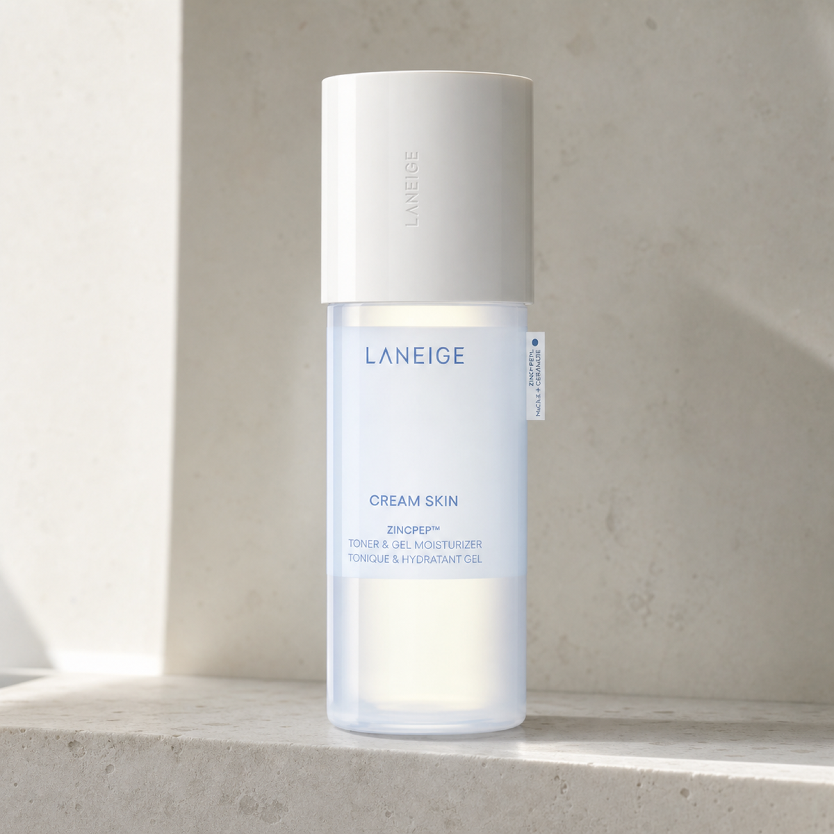 [Laneige] Cream Skin Zincpep™ Toner & Gel Moisturizer 170ml - Bathroom spa shelf PDP image