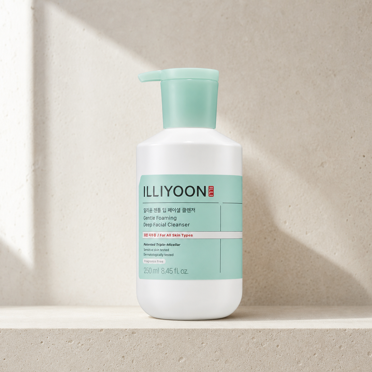 [Illiyoon] Gentle Foaming Deep Facial Cleanser 250ml - Bathroom spa shelf PDP image