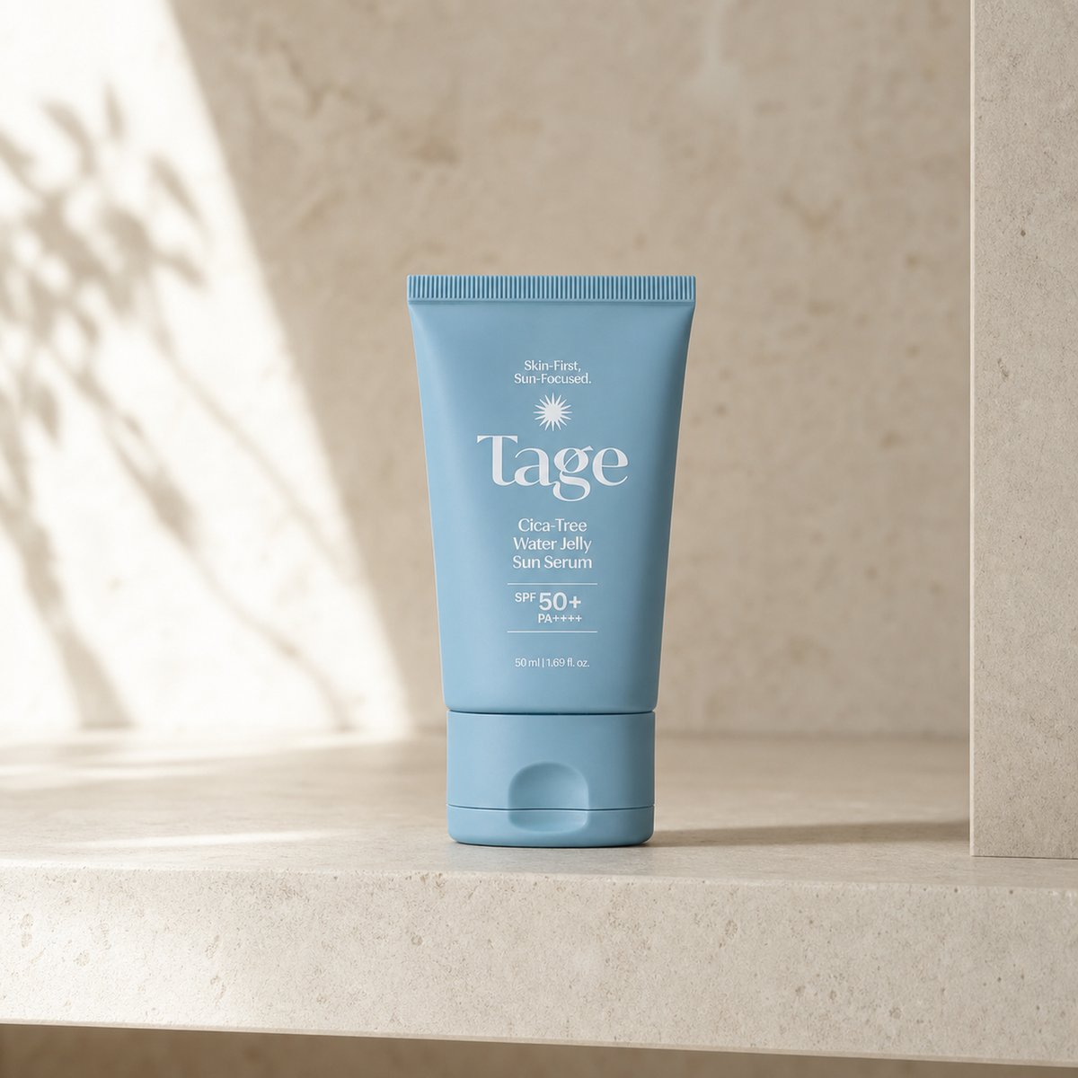 [Tage] Cica-Tree Water Jelly Sun Serum 50ml - Bathroom spa shelf PDP image
