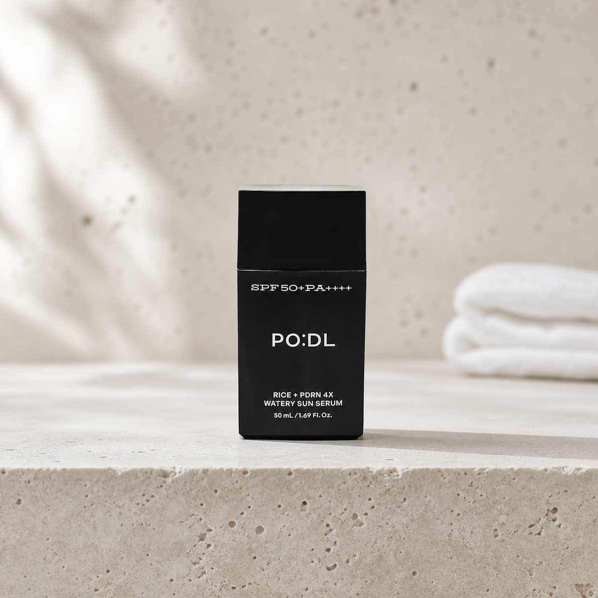 [PO:DL] Rice PDRN 4X Watery Sun Serum 50ml - Bathroom spa shelf PDP image