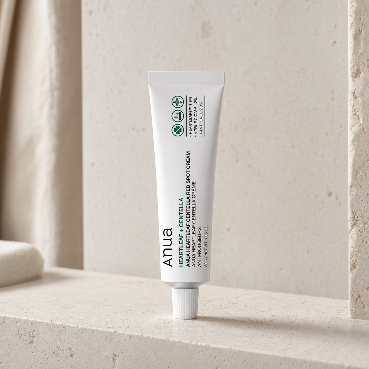 [Anua] HEARTLEAF CENTELLA RED SPOT CREAM 30g - Bathroom spa shelf PDP image