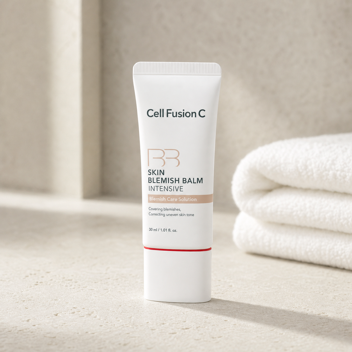 [CellFusionC] Skin Blemish Balm Intensive 30ml - Signature Beige_MX - Bathroom spa shelf PDP image