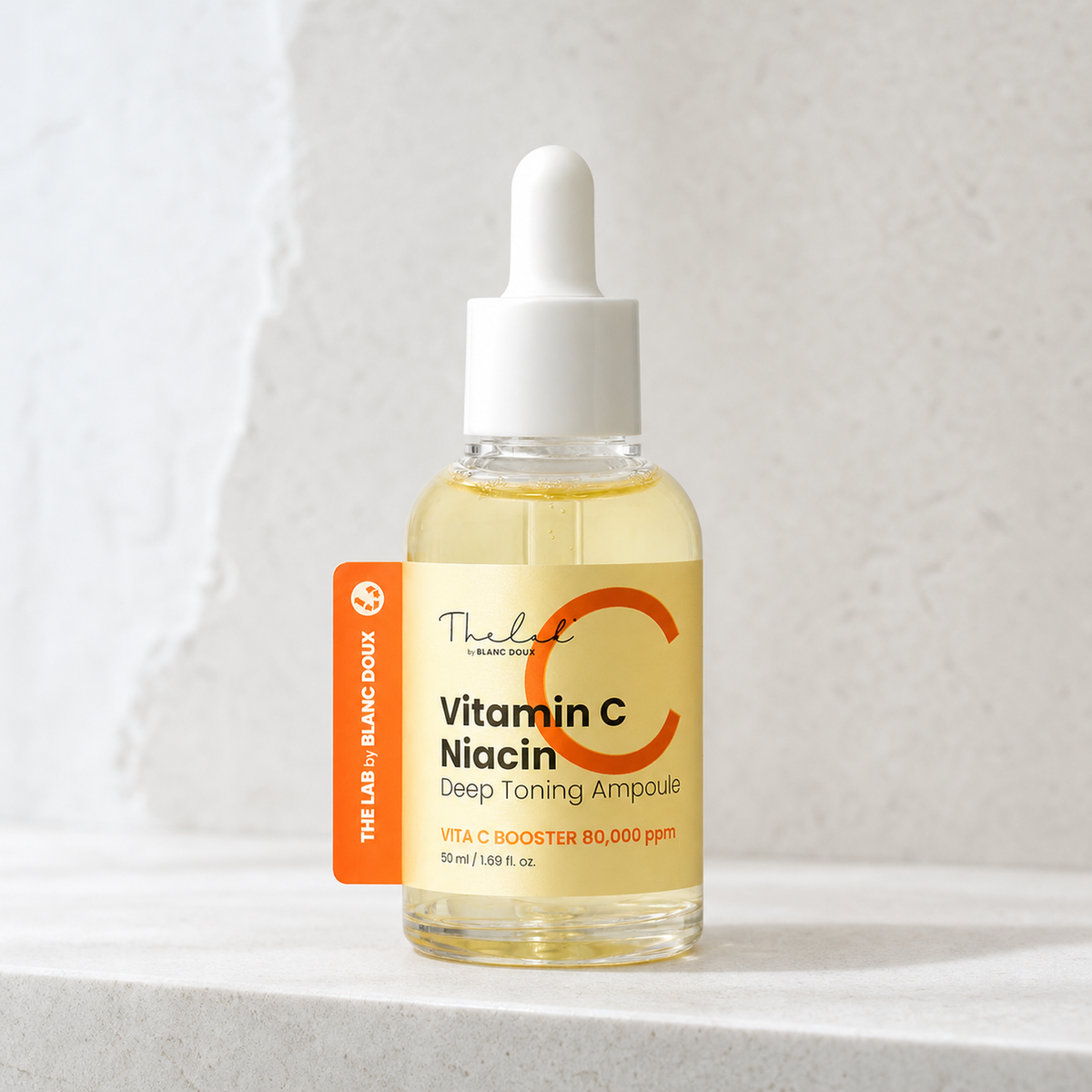 [THE LAB By BLANC DOUX] Vitamin C Niacin Deep Toning Ampoule 50ml - Bathroom spa shelf PDP image
