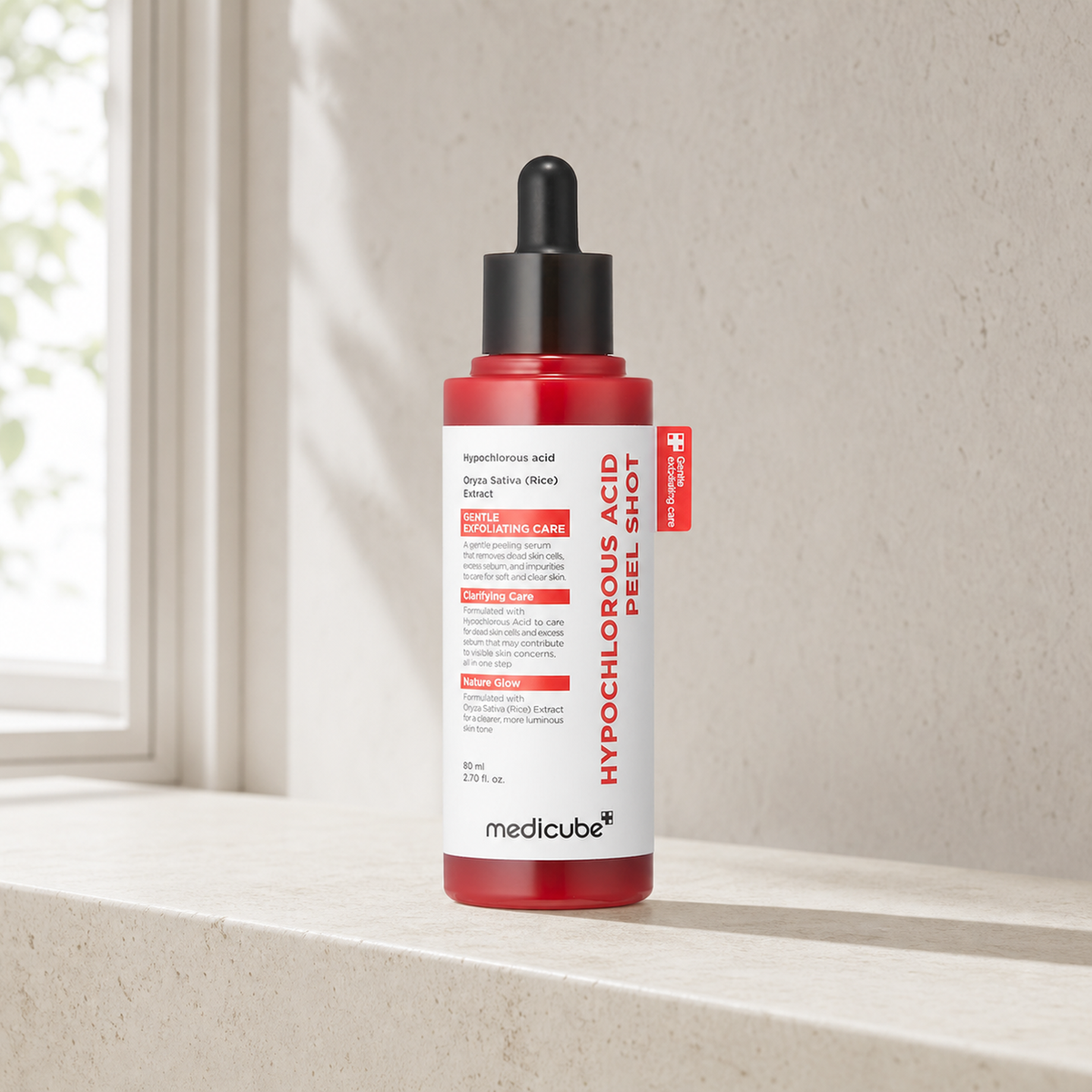 [Medicube] Hypochlorous Acid Peel Shot 80ml - Bathroom spa shelf PDP image