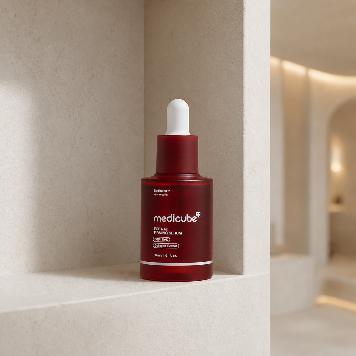 [Medicube] EGF NAD Firming Serum 30ml - Bathroom spa shelf PDP image